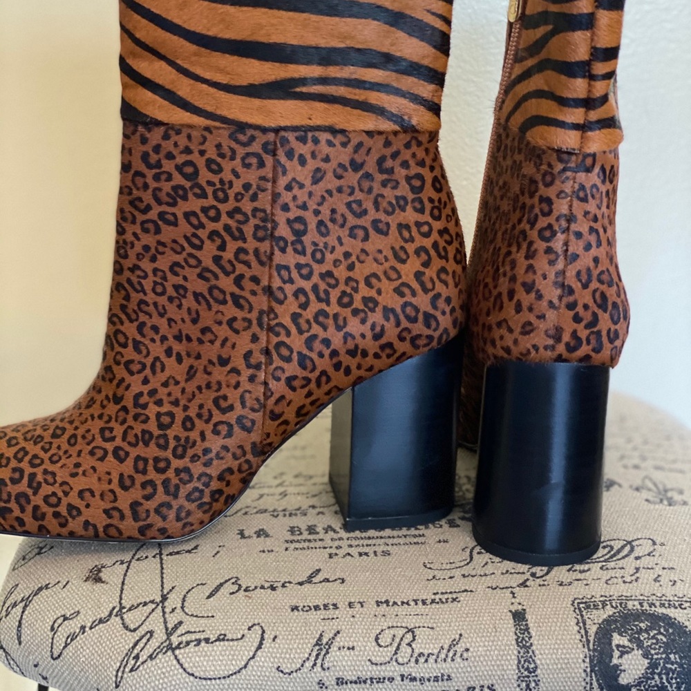 Franco Sarto leopard/cheetah boots NWOB 👢👢 - Picture 7 of 10